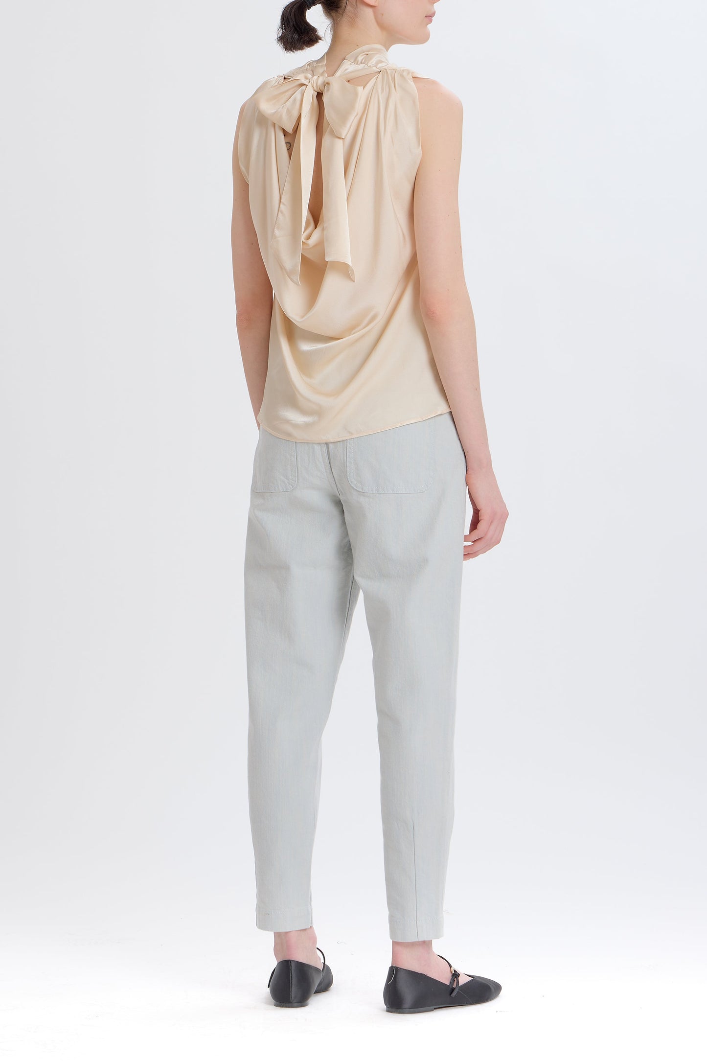 Silky Open Back Top
